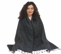 Shiva Shawl Plain Anthracite          SS8017