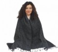 Shiva Shawl Plain Anthracite SS8017